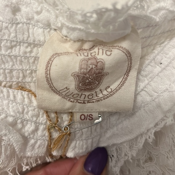 Muche Muchette Bounty White Lace Trim Romper - Picture 4 of 10